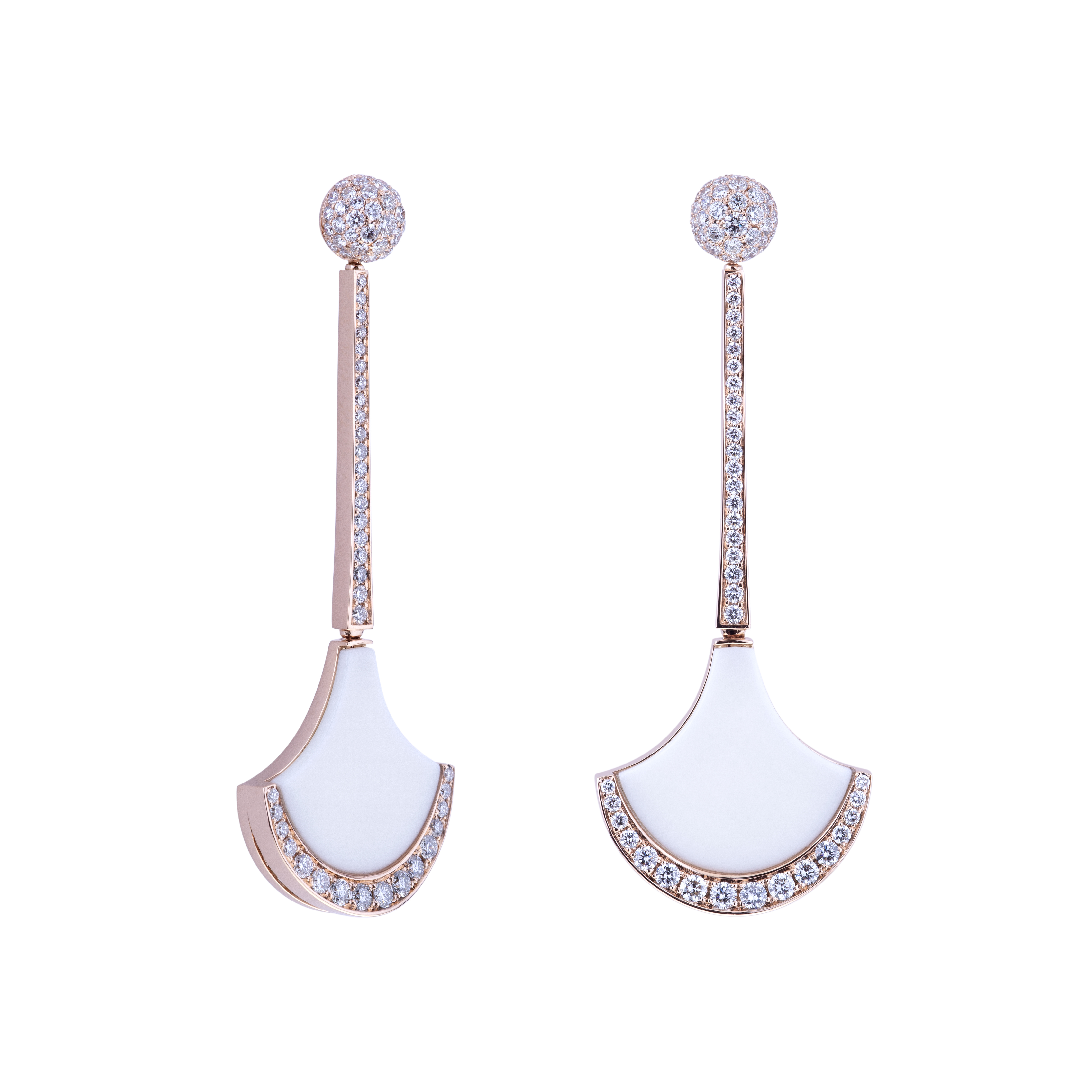 Rose gold with ceramic and diamond pave