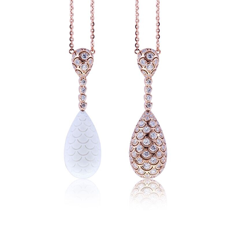 Rose Gold with Diamond Pavè and Ceramic