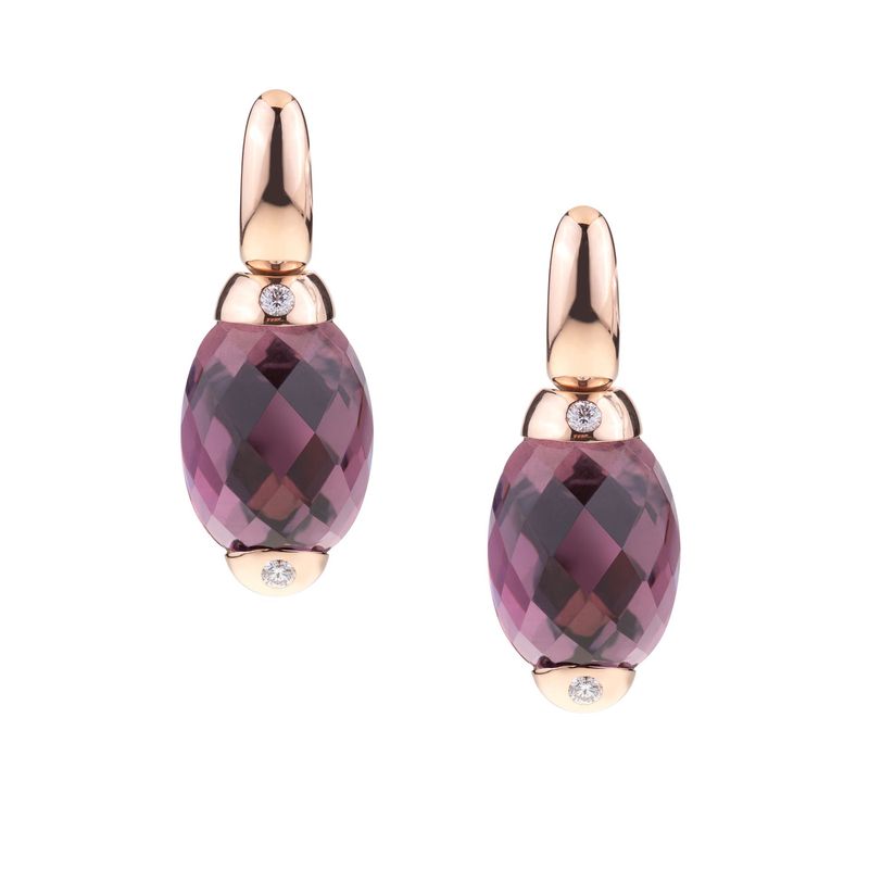 Rose gold with amethyst and diamonds