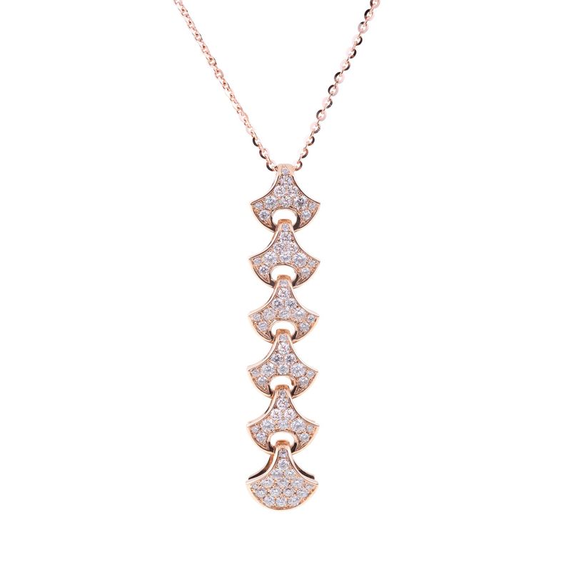 Rose gold with diamond pave