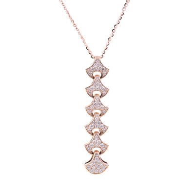 Rose gold with diamond pave