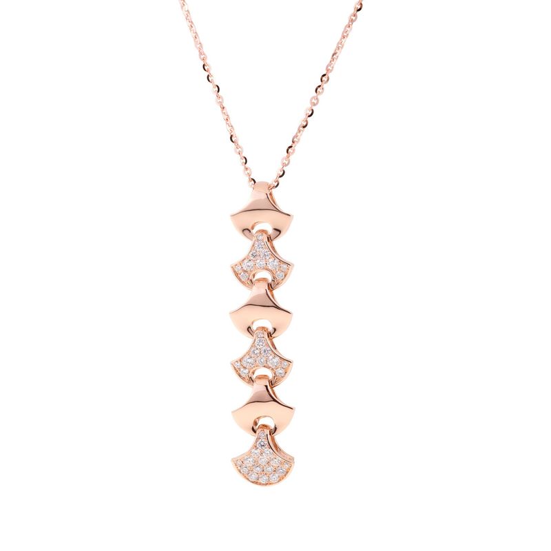 Rose gold with diamond pave