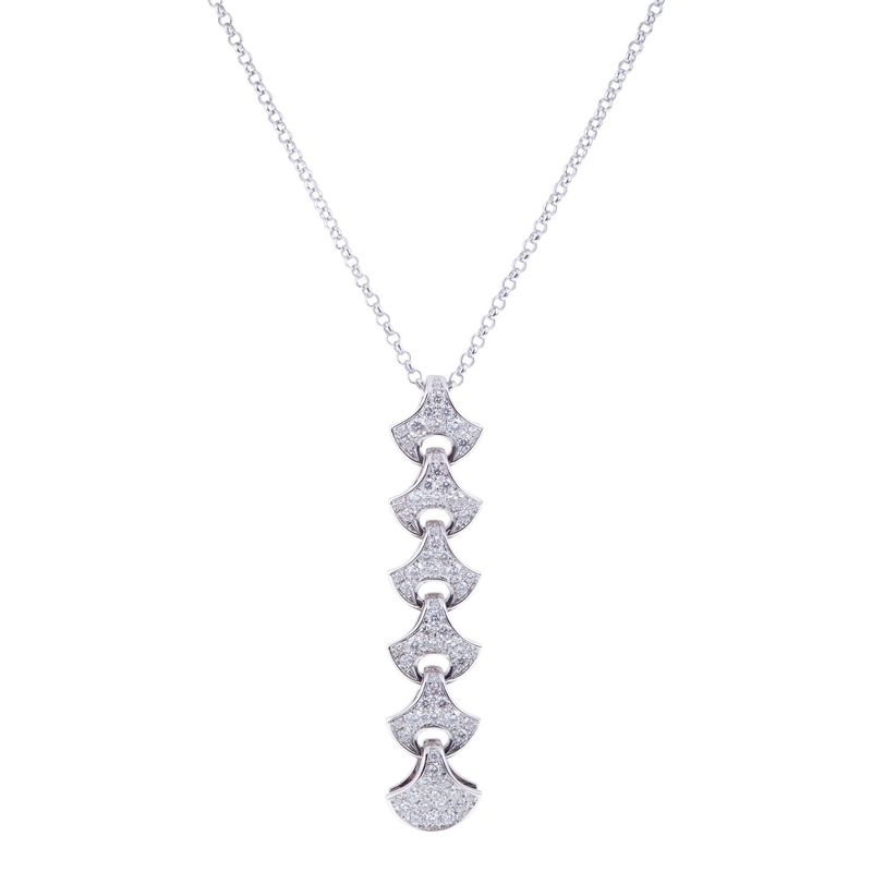 White gold with diamond pave