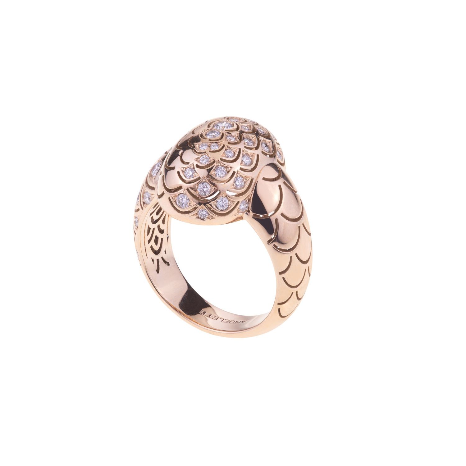 Rose gold with white ceramic and diamond
