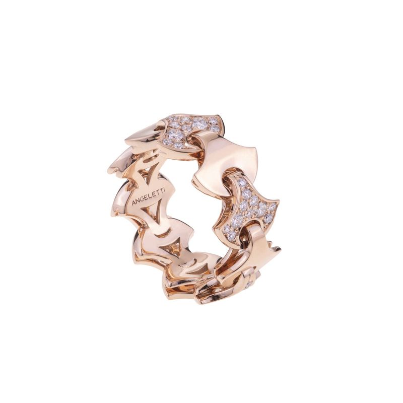 Rose gold with diamonds