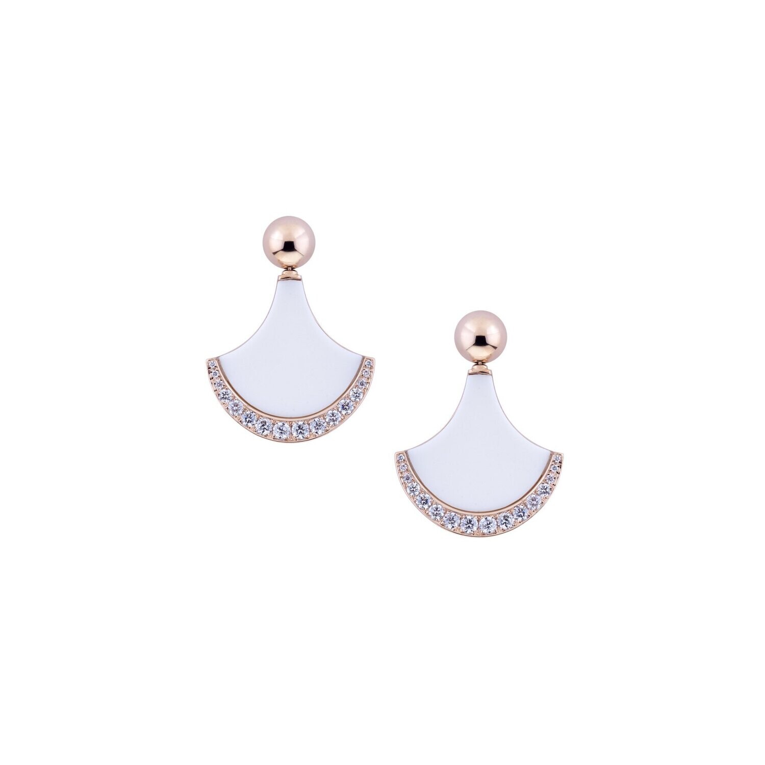 Rose gold with ceramic and diamond pave