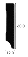 Furniersockel 60 x 12mm pro Meter