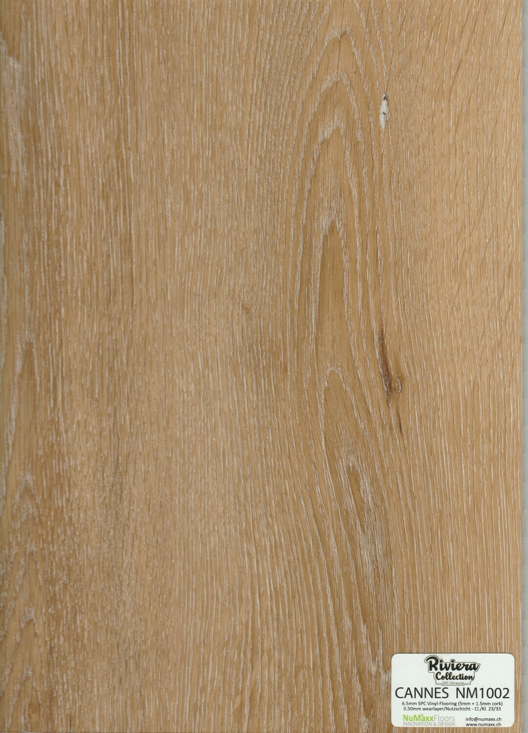 Vinylboden Riviera Collection mit Trittschall 1.5mm pro 1m² Cannes Nm 1002 Stärke 6.5mm x 224mm x 1528mm