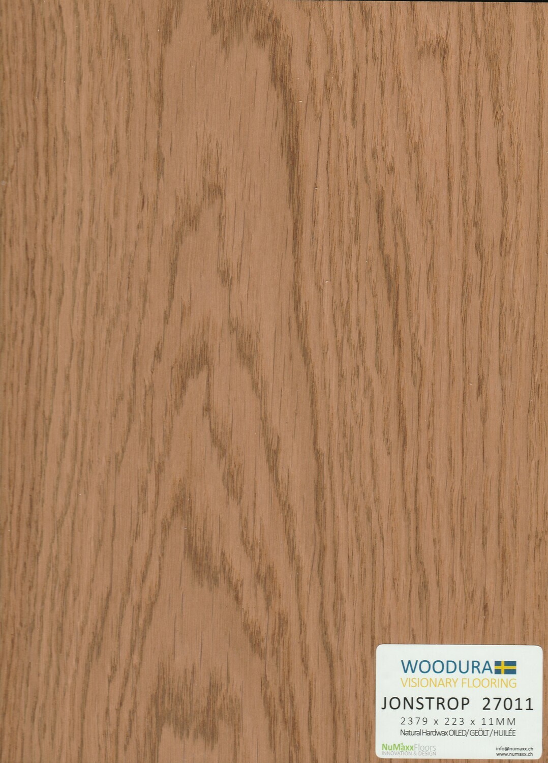 Holzboden Woodura Jonstrop 27011 pro 1m² Stärke 11mm x 223mm x 2379mm Nutzschicht 0.6mm