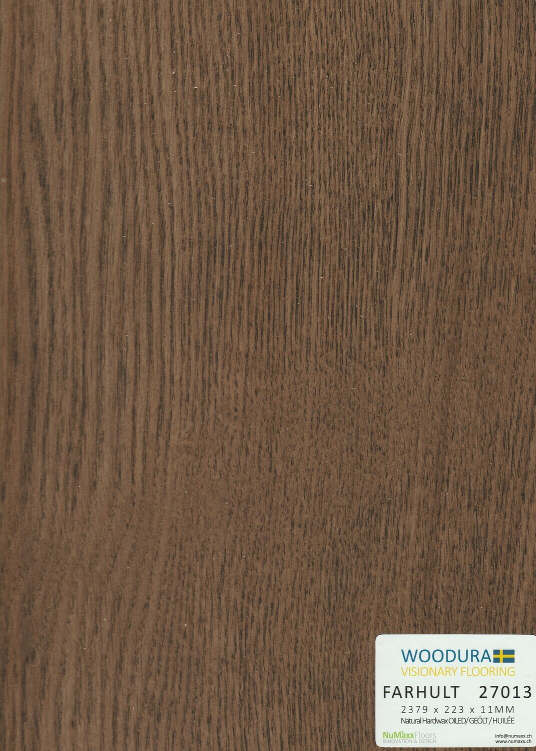 Holzboden Woodura Farhult 27013 pro 1m² Stärke 11mm x 223mm x 2379mm Nutzschicht 0.6mm