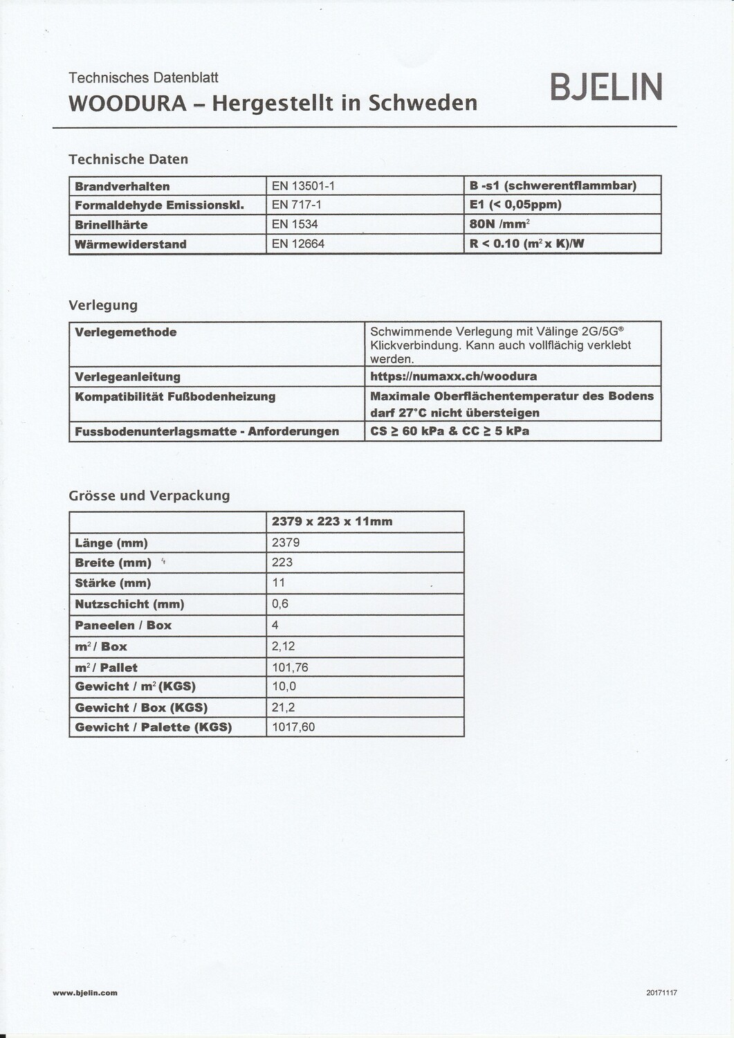 Holzboden Woodura Strandbaden 27005 pro 1m² Stärke 11mm x 223mm x 2379mm Nutzschicht 0.6mm