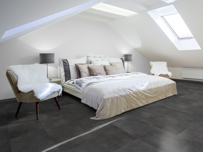 Vinylflex Fresh Klick pro 1m² mit Struktur Anthracite Stärke 5.2mm x 448mm x 906mm
