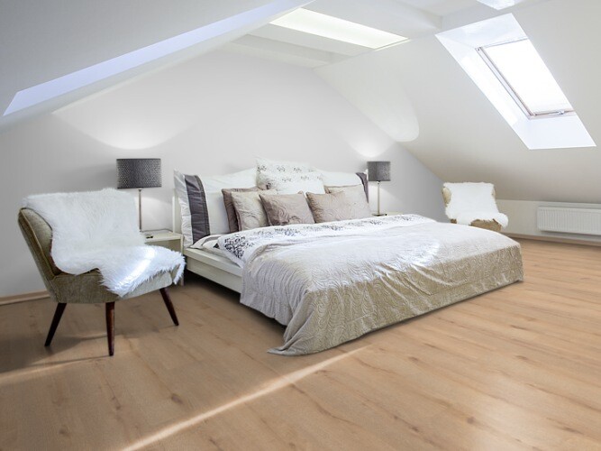 Vinyl Tripoca 2 Wood Klick pro 1m² mit Struktur Eiche beige Stärke 6mm x 222.3mm x 1212.9mm