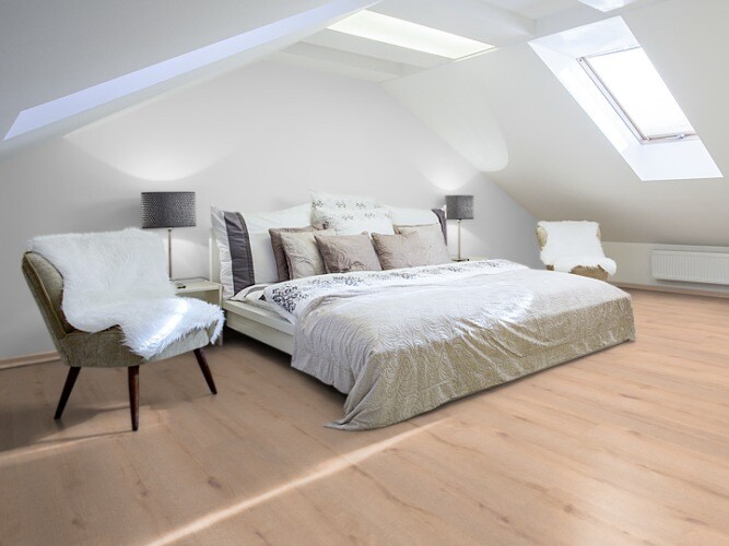 Vinyl Tripoca 2 Wood Klick pro 1m² mit Struktur Eiche grau-beige Stärke 6mm x 222.3mm x 1212.9mm