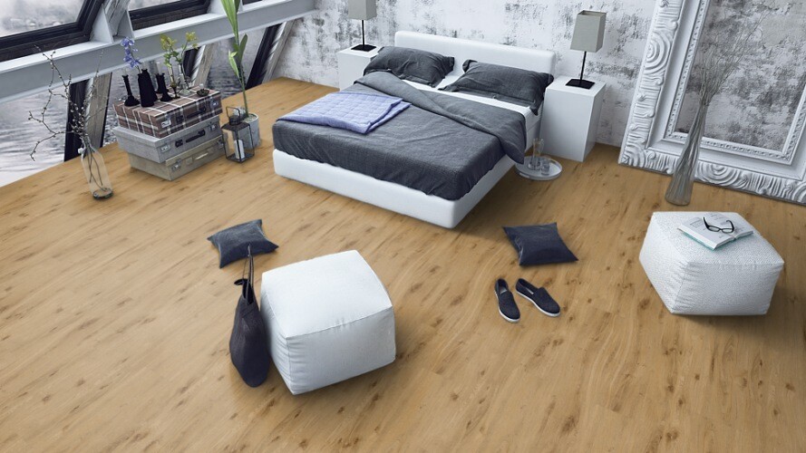 Vinyl Tripoca 2 Wood Klick pro 1m² mit Struktur Eiche Natur Stärke 6mm x 222.3mm x 1212.9mm