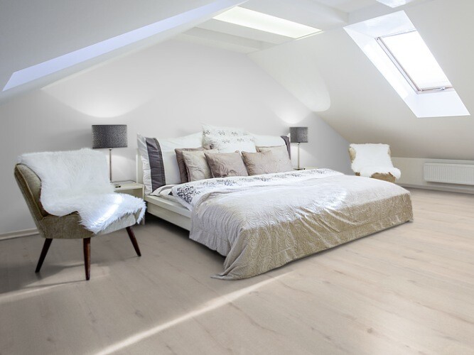 Vinyl Tripoca 2 Wood Klick pro 1m² mit Struktur Eiche weiss Stärke 6mm x 222.3mm x 1212.9mm