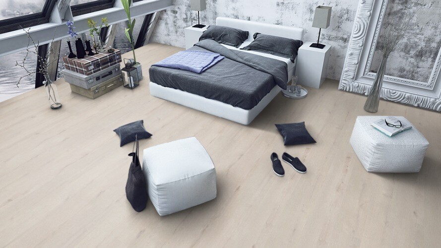 Vinyl Tripoca 2 Wood Klick pro 1m² mit Struktur Eiche weiss Stärke 6mm x 222.3mm x 1212.9mm