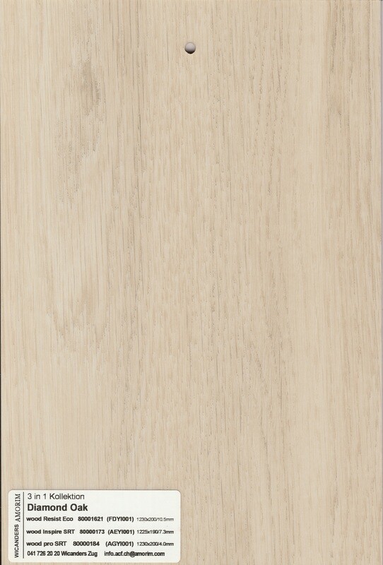 Korkboden Diamond Oak, wood pro SRT pro 1m² Stärke 4mm x 200mm x 1230mm