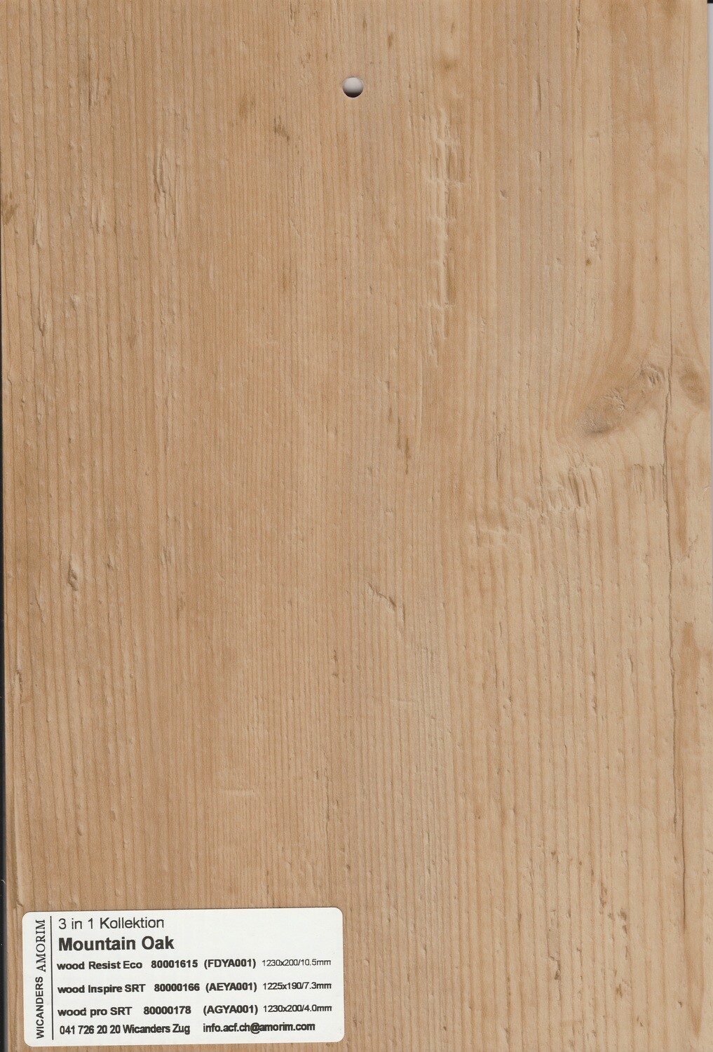 Korkboden Mountain Oak, wood pro SRT pro 1m² Stärke 4mm x 200mm x 1230mm
