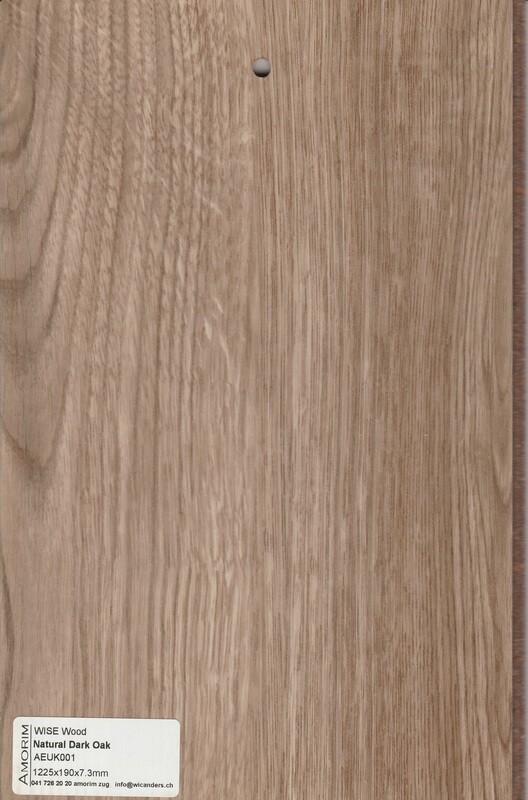Korkboden wood Inspire 700 SRT, Natural Dark Oak pro 1m² Stärke 7.3mm x 190mm x 1225mm Wasserfester Klickboden