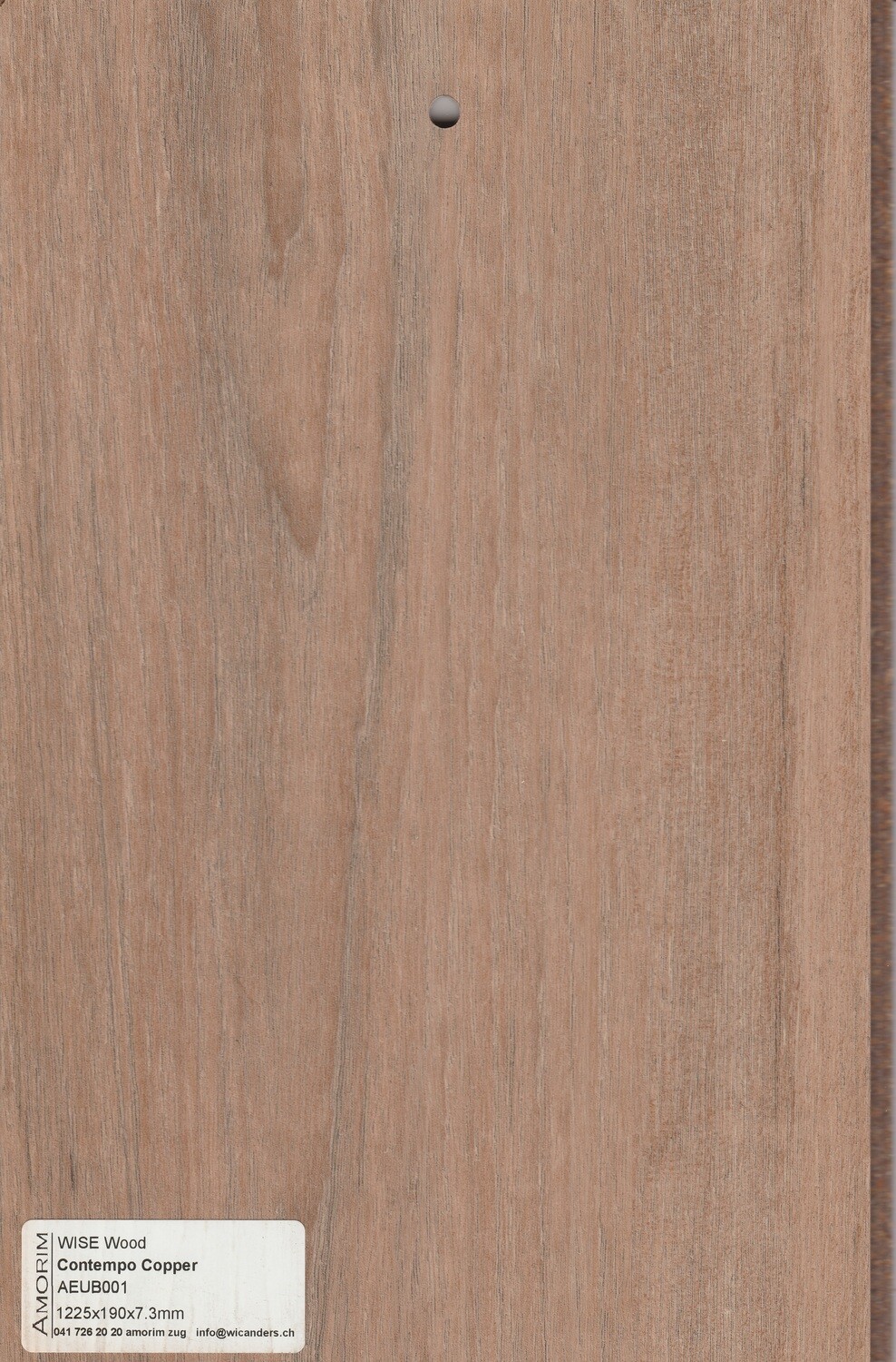 Korkboden wood Inspire 700 SRT, Contempo Copper pro 1m² Stärke 7.3mm x 190mm x 1225mm Wasserfester Klickboden
