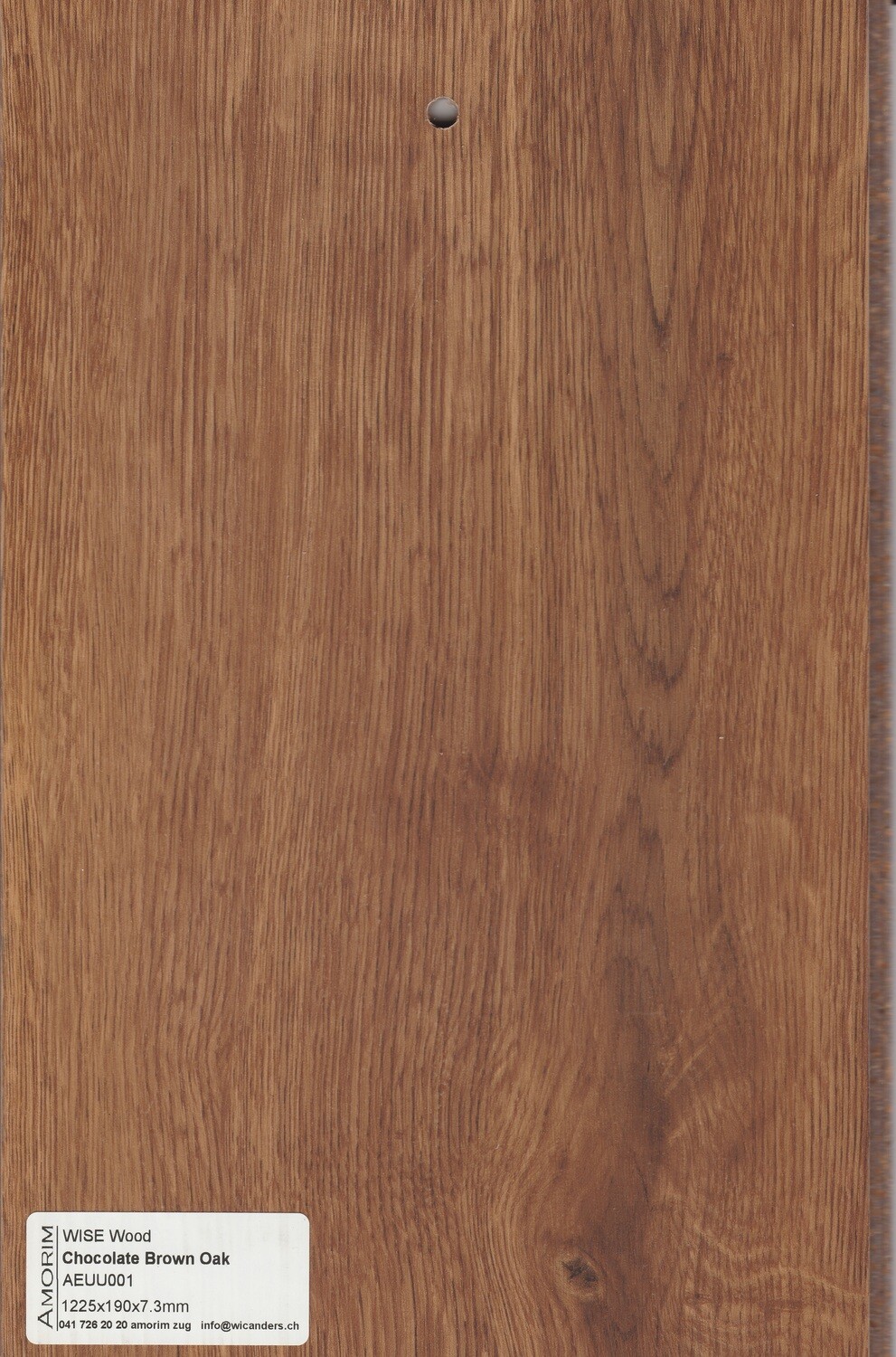 Korkboden wood Inspire 700 SRT, Chocolate Brown Oak pro 1m² Stärke 7.3mm x 190mm x 1225mm Wasserfester Klickboden
