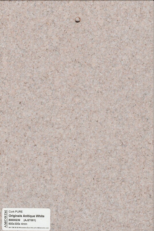 Korkboden Originals Antique White, Cork Pure pro 1m² Stärke 4mm x 300mm x 600mm