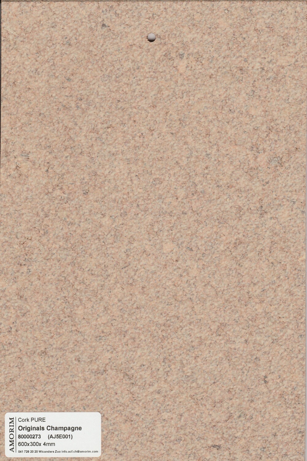 Korkboden Originals Champagne, Cork Pure pro 1m² Stärke 4mm x 300mm x 600mm