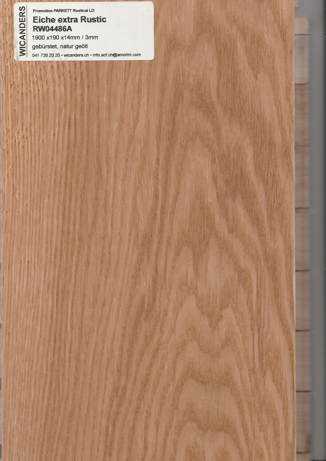 Eiche extra Rustic, gebürstet Natur geölt pro 1m² Stärke 14mm x 190mm x 1900mm Nutzschicht 3mm inklusive Leim! Wählen Sie beim Arbeitsaufwand pro m² Klickböden (nur bei diesem Parkettboden möglich)