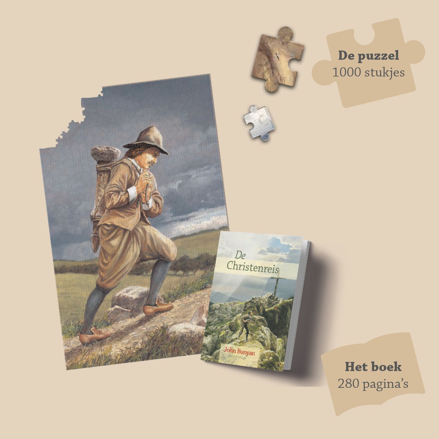 De Christenreis -Het boek met de puzzel (1000 stukjes)