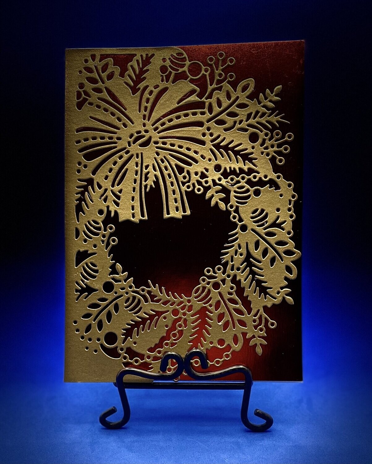 Wreath-Gold & Red Wreath-Gold & Red