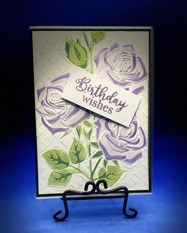 Happy Birthday- Purple Roses Happy Birthday- Purple Roses