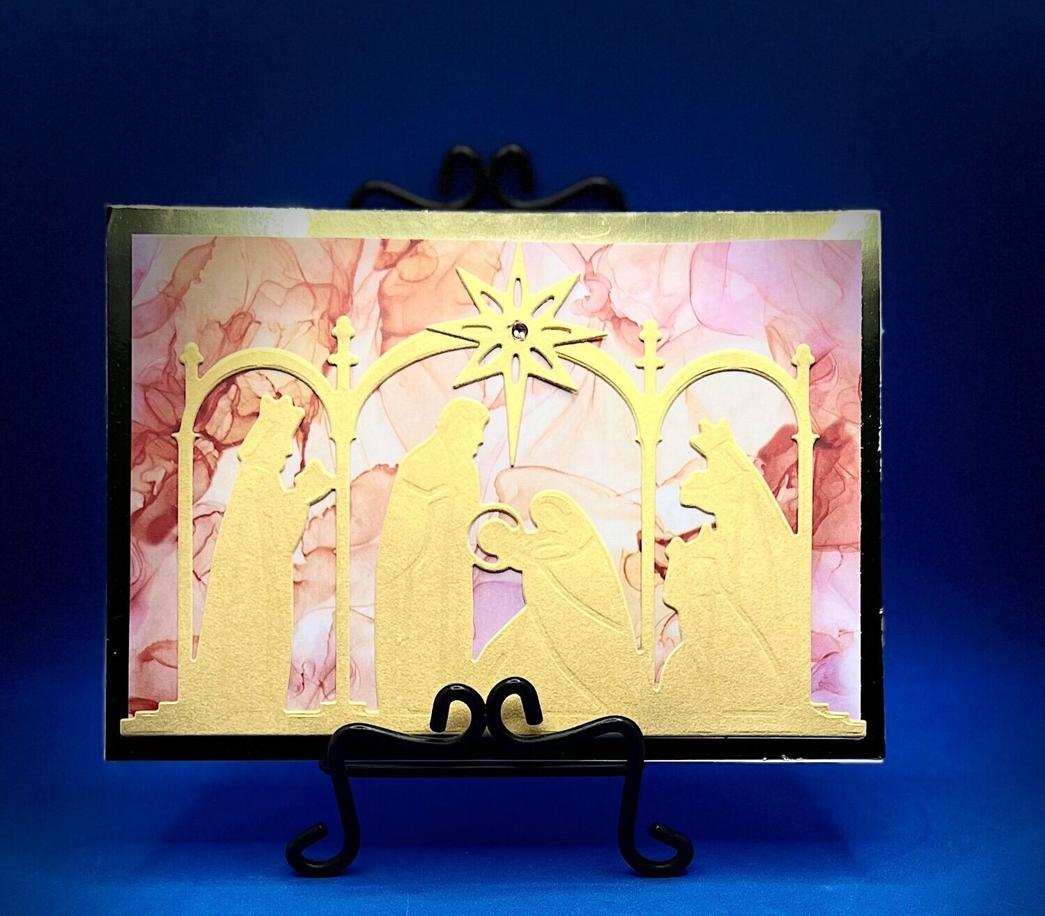 Gold Nativity- Tangerine Background Gold Nativity- Tangerine Background