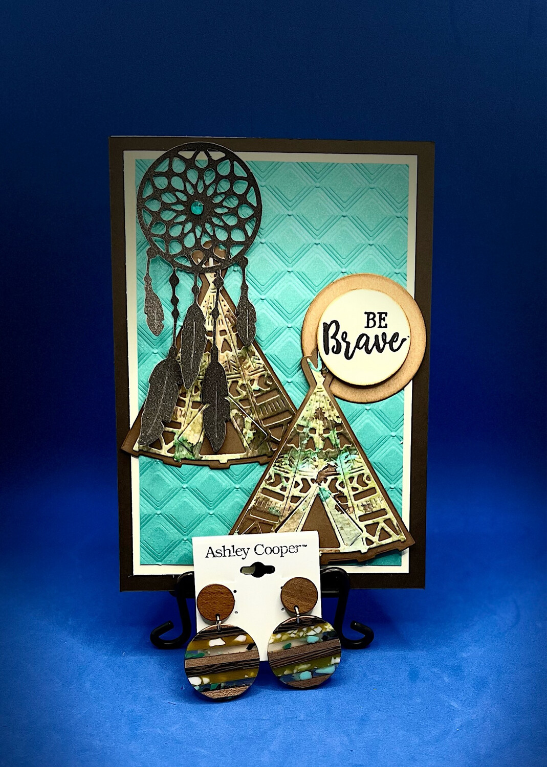 Set - Set - "Be Brave" Card & Earrings