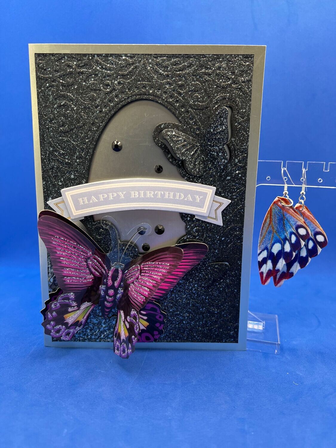 Set - Set - "Happy Birthday" Card & Earrings
