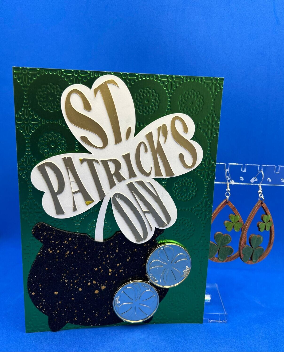 Set Set " St. Patrick's Day" Card & Earrings
