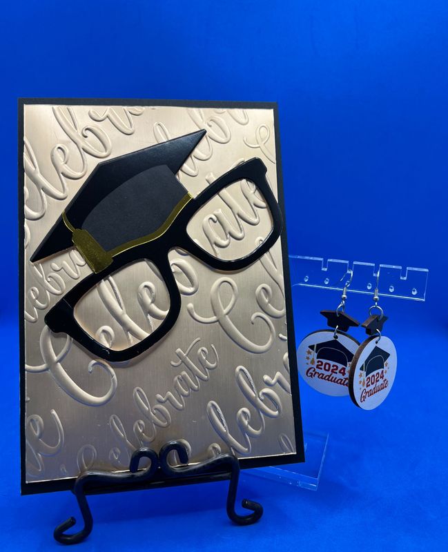Set - Set - "2024 Graduate" Card & Earrings
