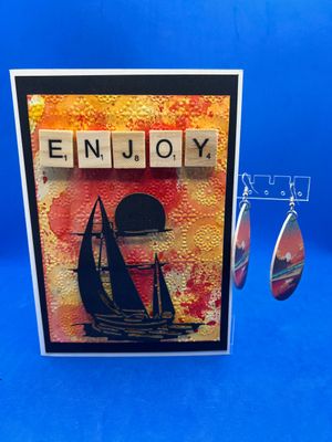 Set - Set - "Enjoy" Card & Earrings