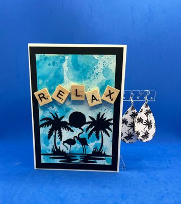 Set - Set - "Relax" Card & Earrings
