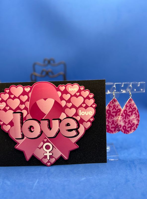 Set - Set - "Love" Card & Earrings