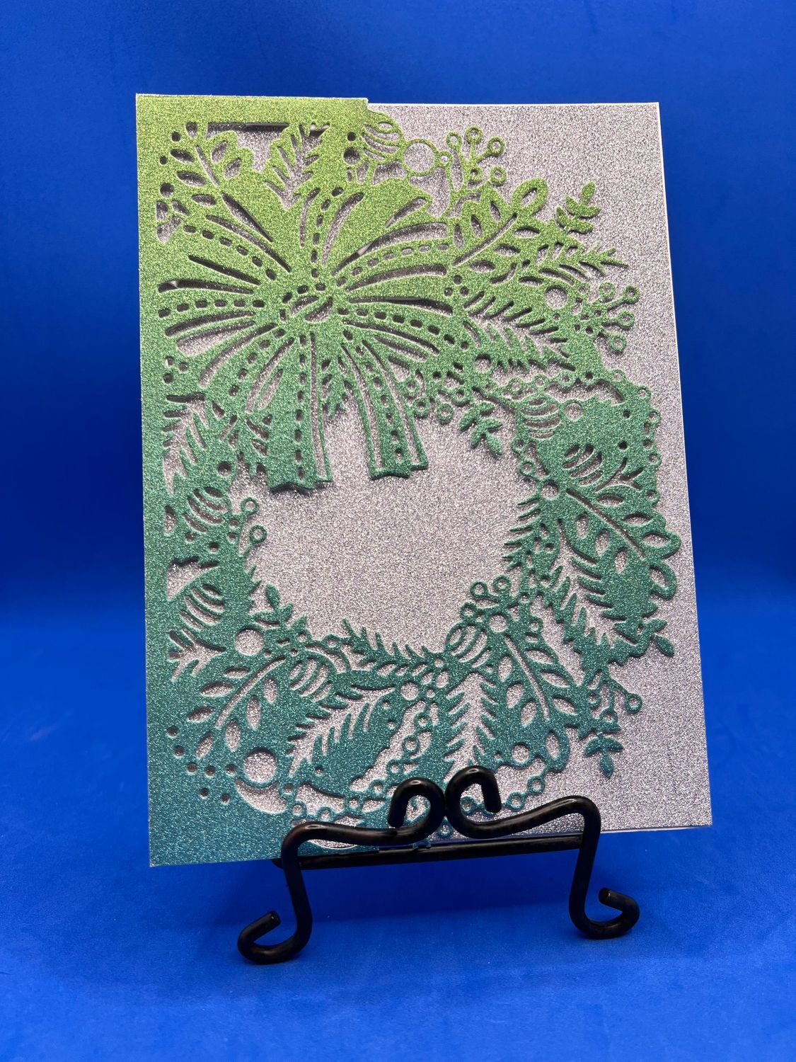 "Green and Silver Wreath"