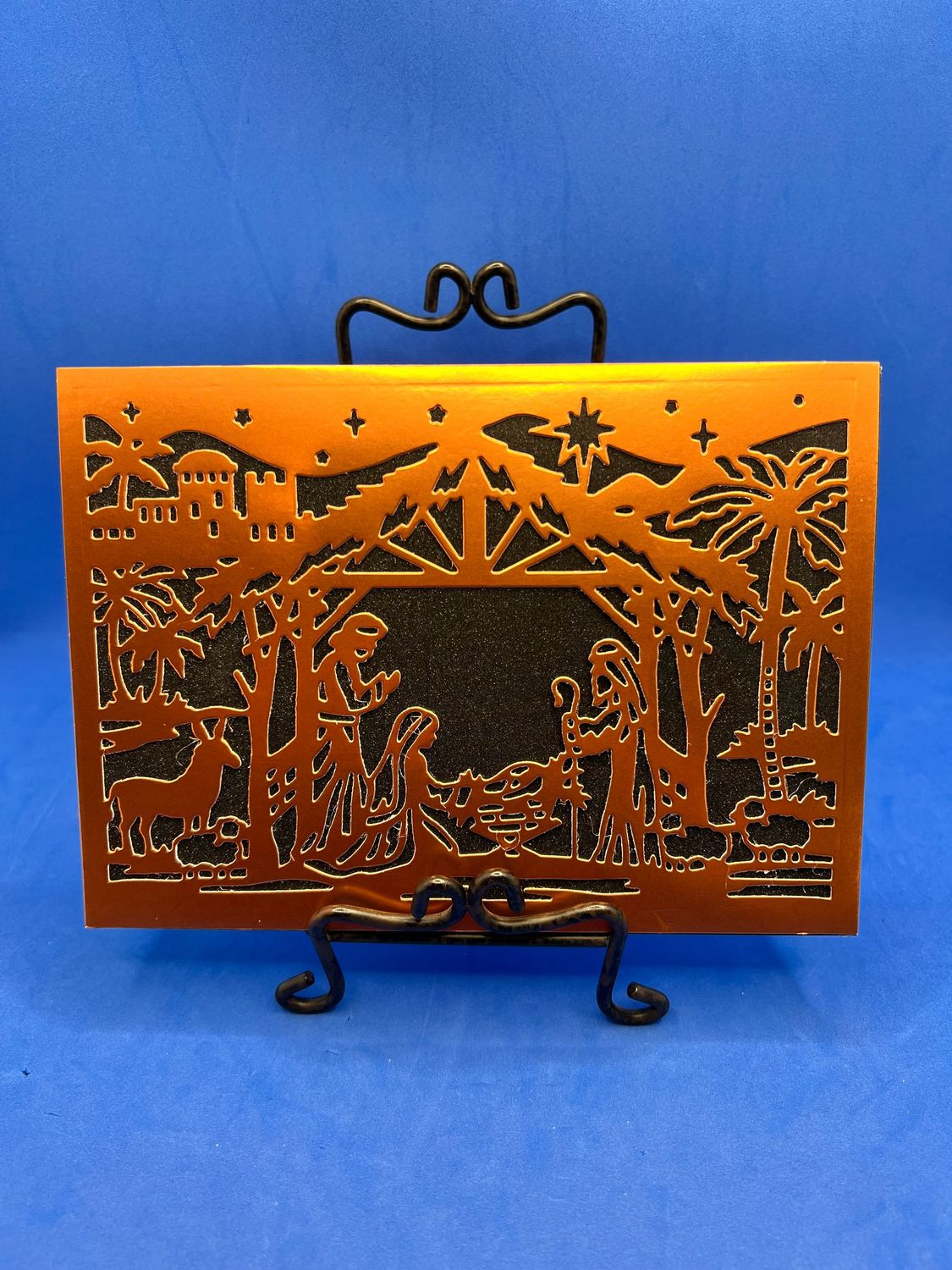 "Copper & Gold Nativity Scene"