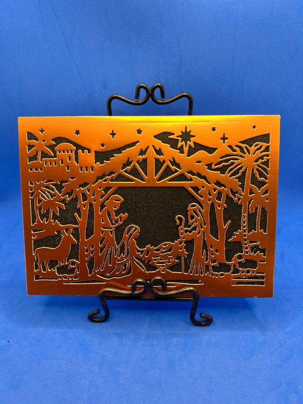 "Copper & Gold Nativity Scene"