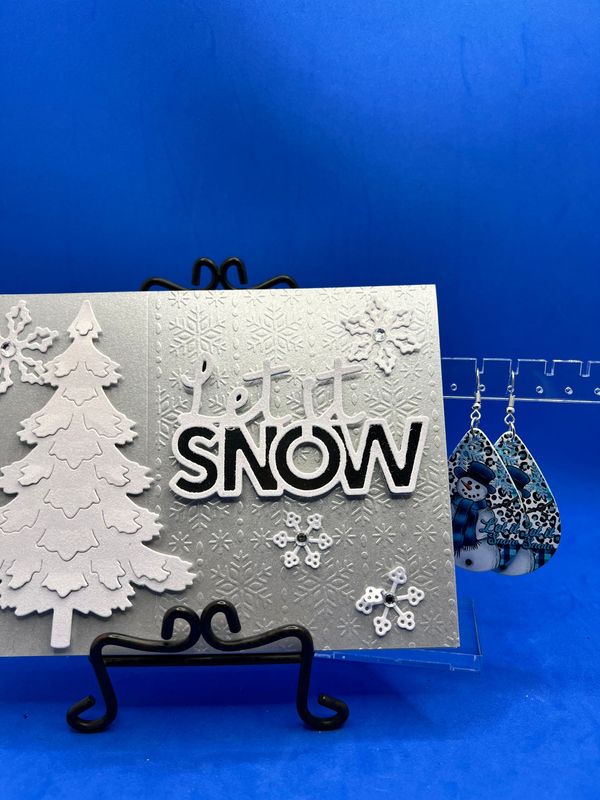 Set - Set - "Let It Snow" Card & Earrings