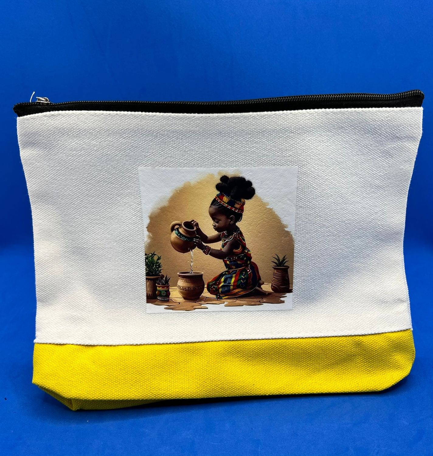Cosmetic Bag Cosmetic Bag "Fill My Cup" Yellow Base