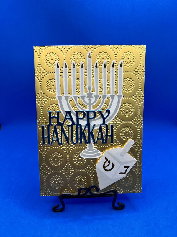Set - Set - "Happy Hanukkah" Card & Star of David Necklace