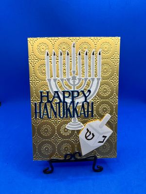 Set - Set - "Happy Hanukkah" Card & Star of David Necklace