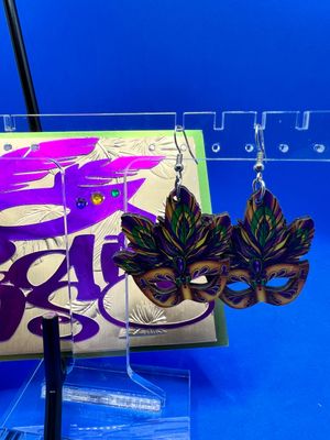 Set - Set - "Mardi Gras" Card & Earrings