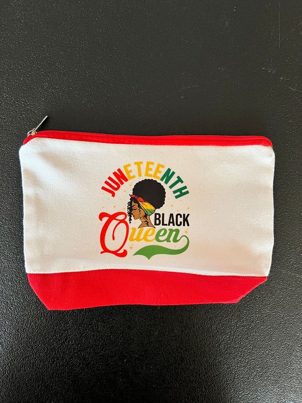 Cosmetic Bag Juneteenth Black Queen Red Base Cosmetic Bag Juneteenth Black Queen Red Base