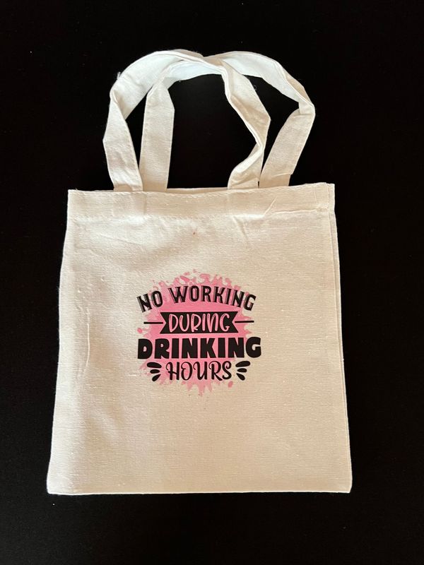 Mini Tote- Drinking Hours Mini Tote- Drinking Hours